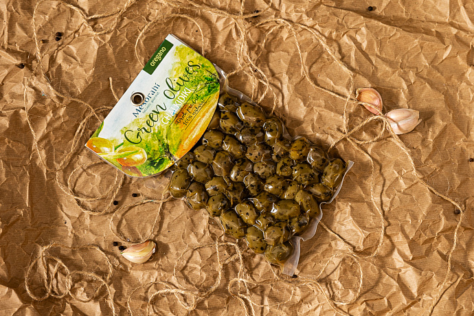 Оливки зеленые Халкидики с орегано Siouras/ Греция